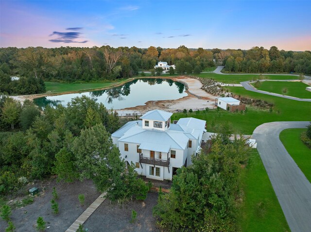 23502 Kate Ln, Arp, TX 75750 - drone / aerial view of a large body of water and a heavily wooded area