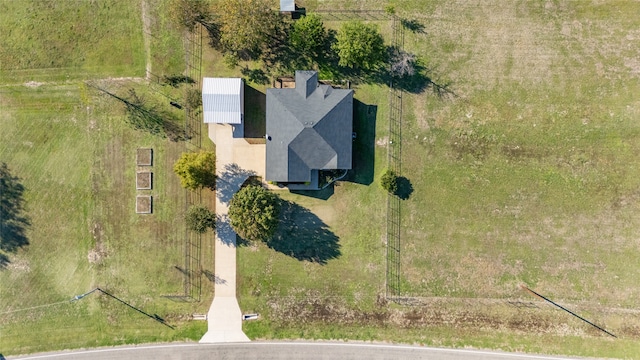 drone / aerial view featuring a rural view