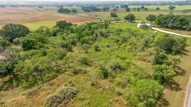 aerial view featuring a rural view