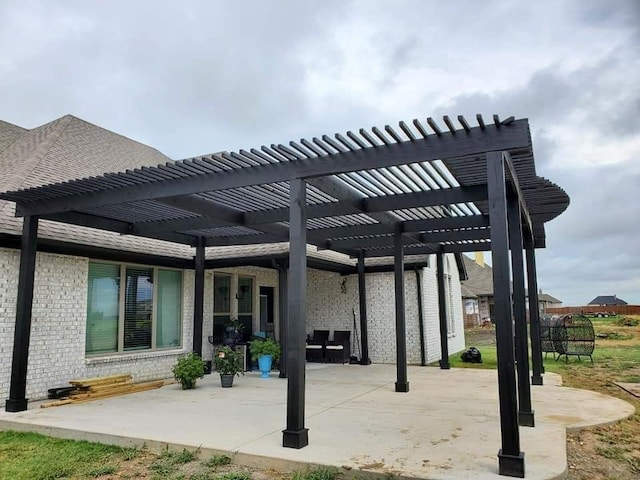 view of patio / terrace with a pergola