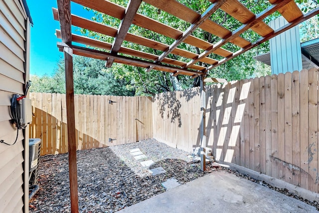 view of patio with a pergola