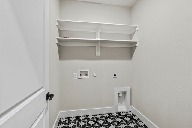 washroom featuring gas dryer hookup, washer hookup, and hookup for an electric dryer