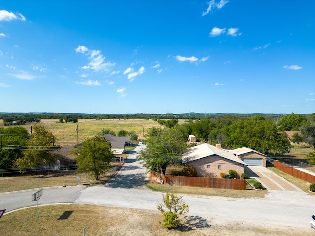 bird's eye view featuring a rural view