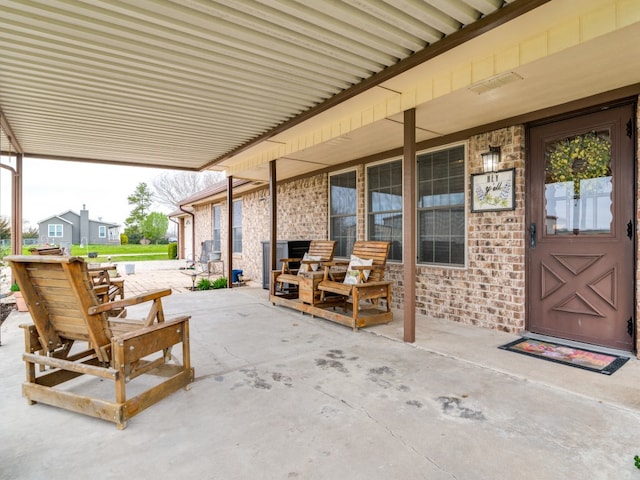 view of patio featuring covered porch