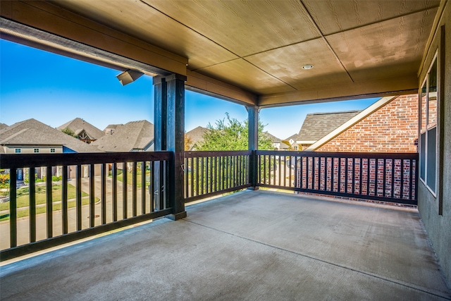 view of patio / terrace with a balcony