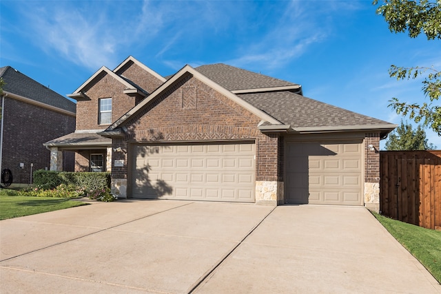 view of front facade with a garage