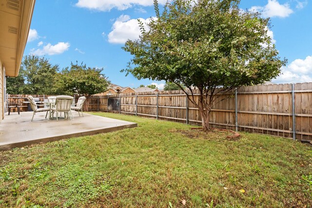 view of yard featuring a patio