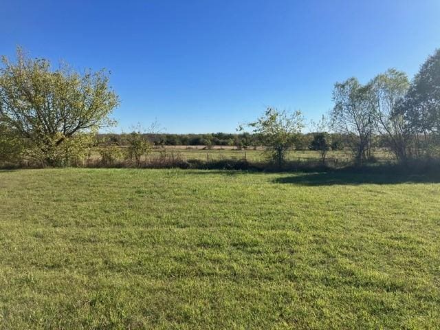 view of yard with a rural view