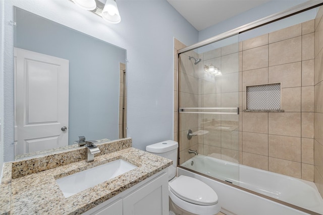 3005 Blackjack Ln, Granbury, TX 76048 - bathroom featuring vanity, toilet, and enclosed tub / shower combo