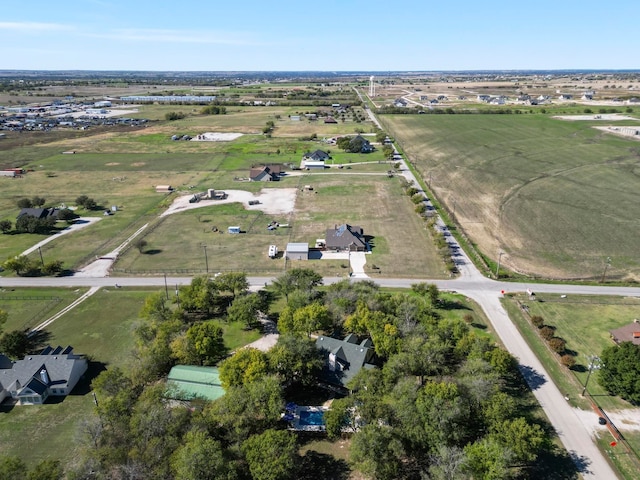 bird's eye view with a rural view