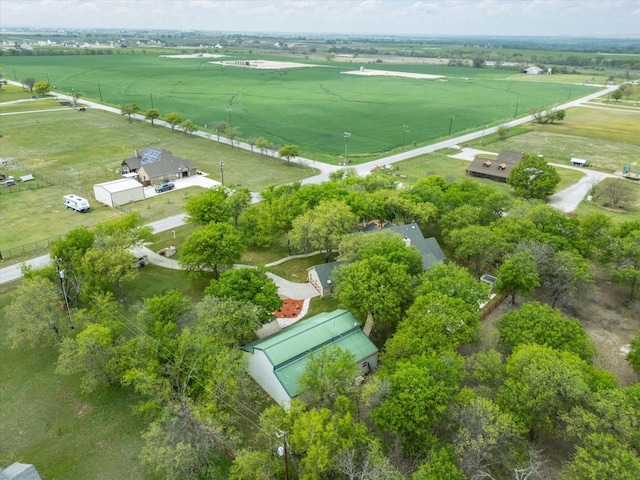 bird's eye view with a rural view