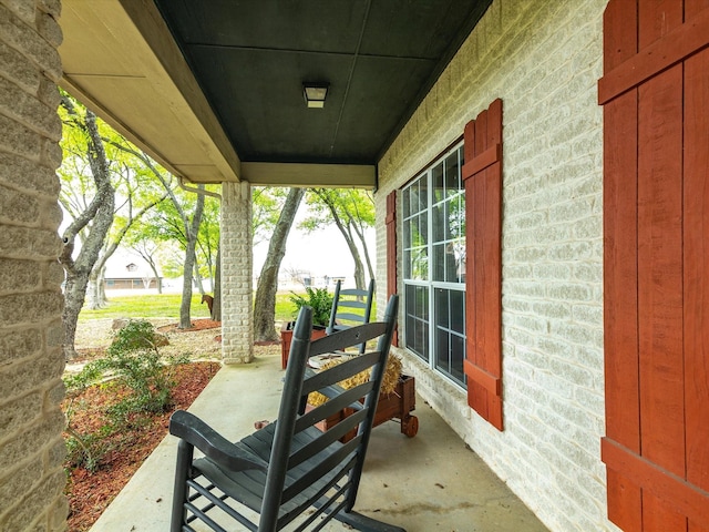 view of patio / terrace featuring covered porch