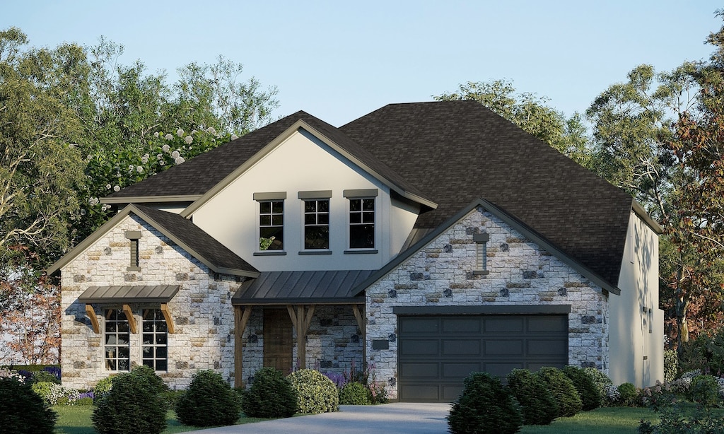 view of front facade featuring a garage