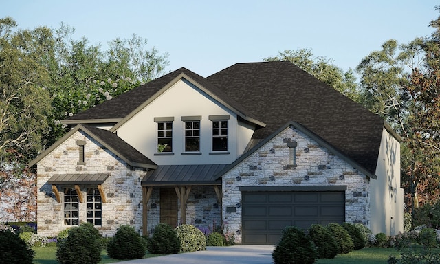 view of front facade featuring a garage