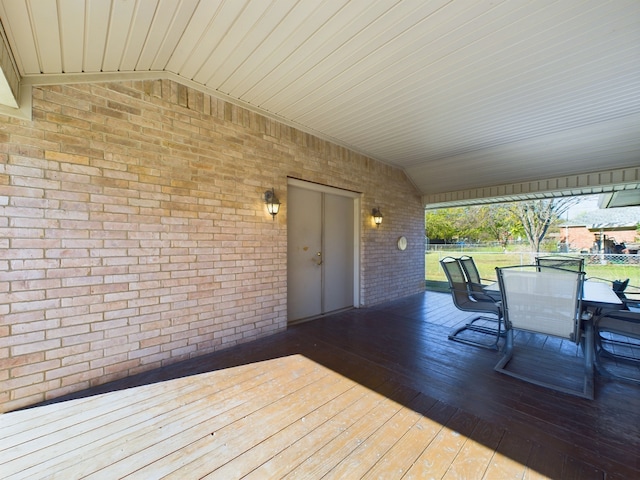 view of wooden terrace