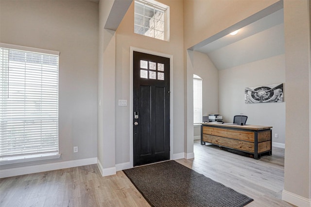 entryway featuring light wood-type flooring