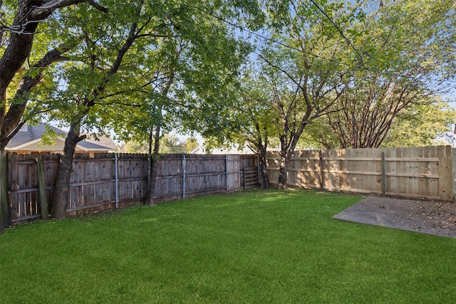 view of yard with a patio