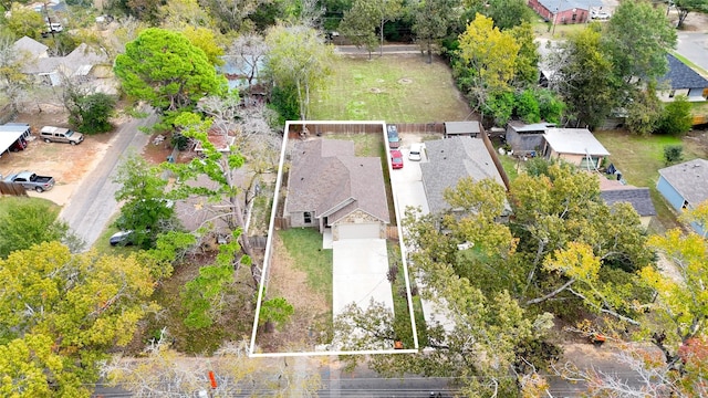 206 Willowbrook Ave, Tyler, TX 75702 - aerial perspective of suburban area featuring property parcel outlined