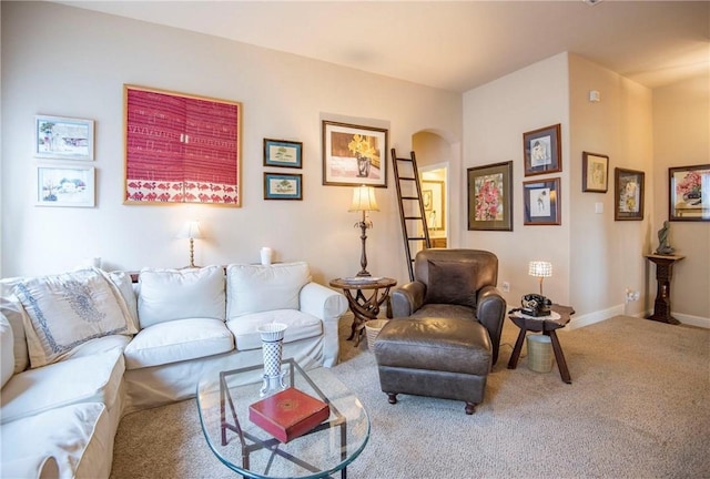 view of carpeted living room