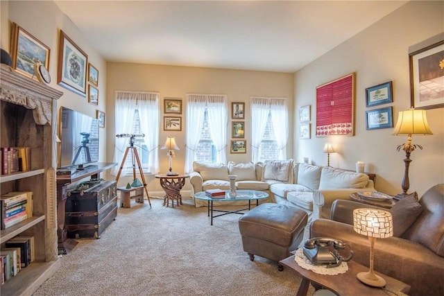 view of carpeted living room