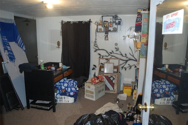 bedroom featuring carpet flooring