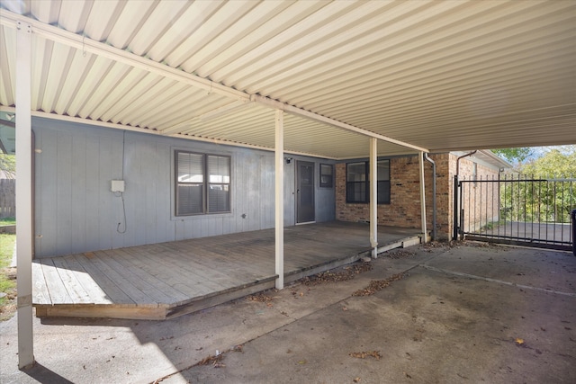 view of patio with a deck