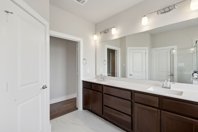 bathroom with vanity