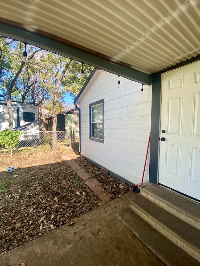 view of doorway to property