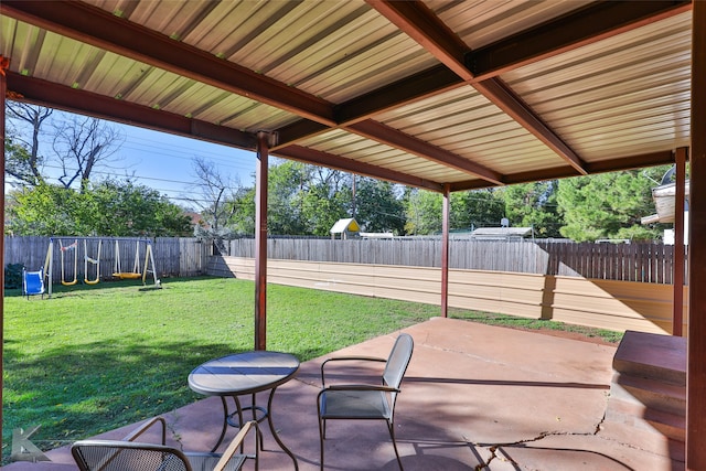 view of patio / terrace with a playground