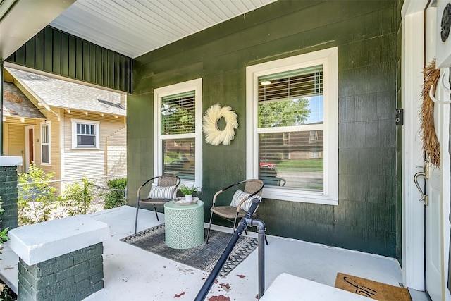 view of patio featuring covered porch