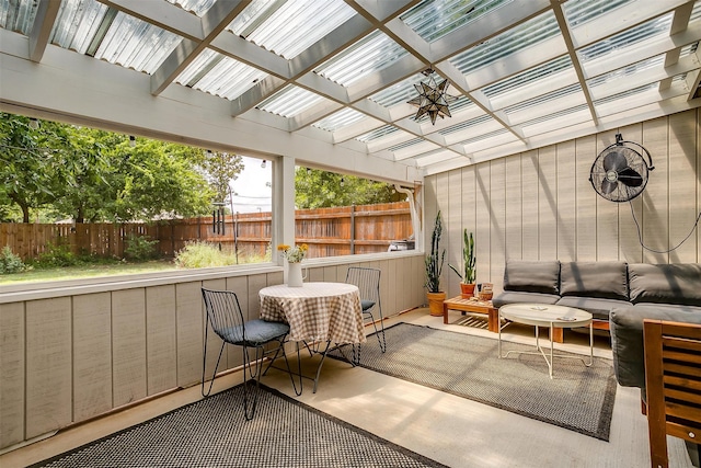 view of sunroom