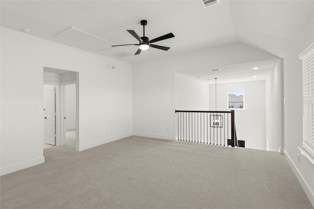 740 Wilderness Point Ln, Anna, TX 75409 - unfurnished room with attic access, ceiling fan, carpet floors, and a smoke detector