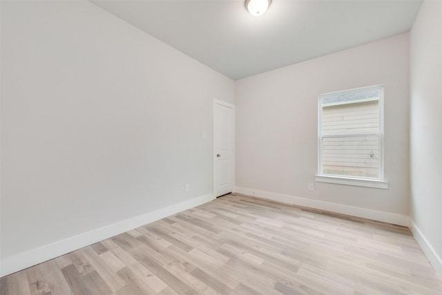 empty room featuring light hardwood / wood-style flooring