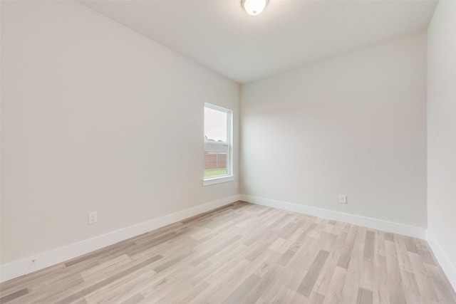 empty room featuring light wood-type flooring