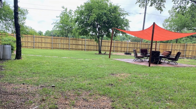 view of yard featuring a patio area