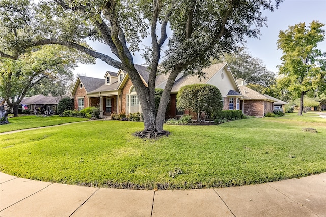 view of front of property with a front yard