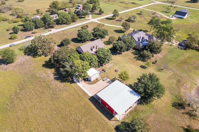 aerial view with a rural view