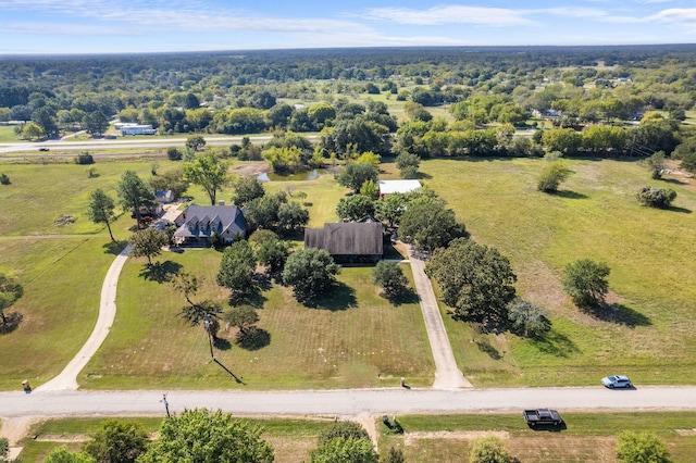 drone / aerial view with a rural view