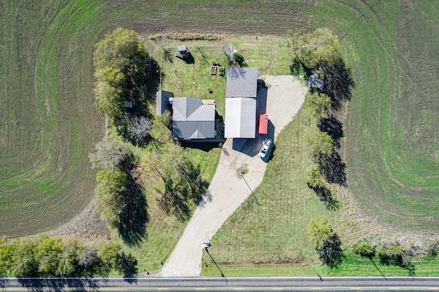 drone / aerial view with a rural view