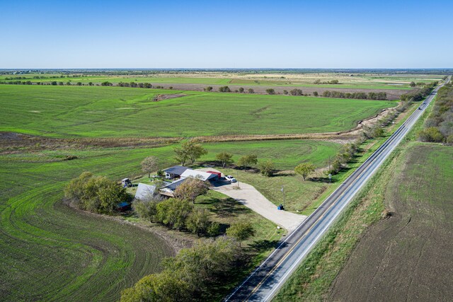 drone / aerial view with a rural view