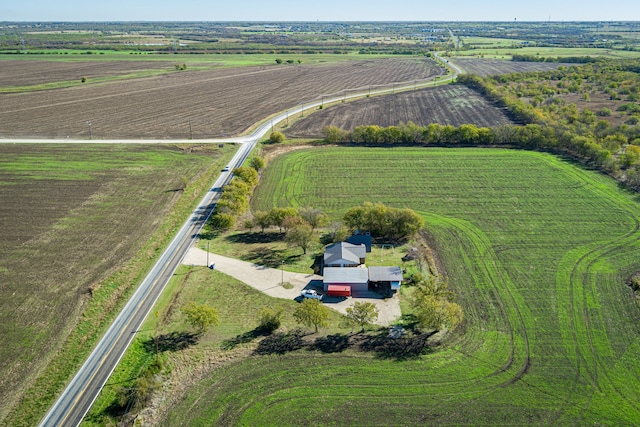 aerial view featuring a rural view