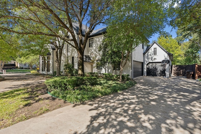 view of front of home featuring a garage