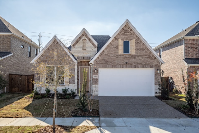 view of front facade with a garage