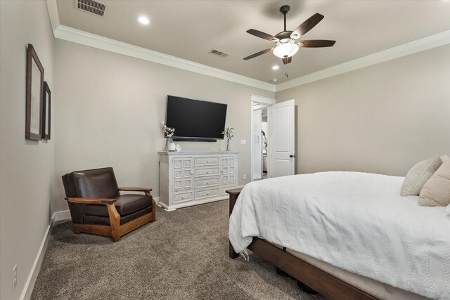 bathroom with vanity, shower with separate bathtub, and ceiling fan with notable chandelier