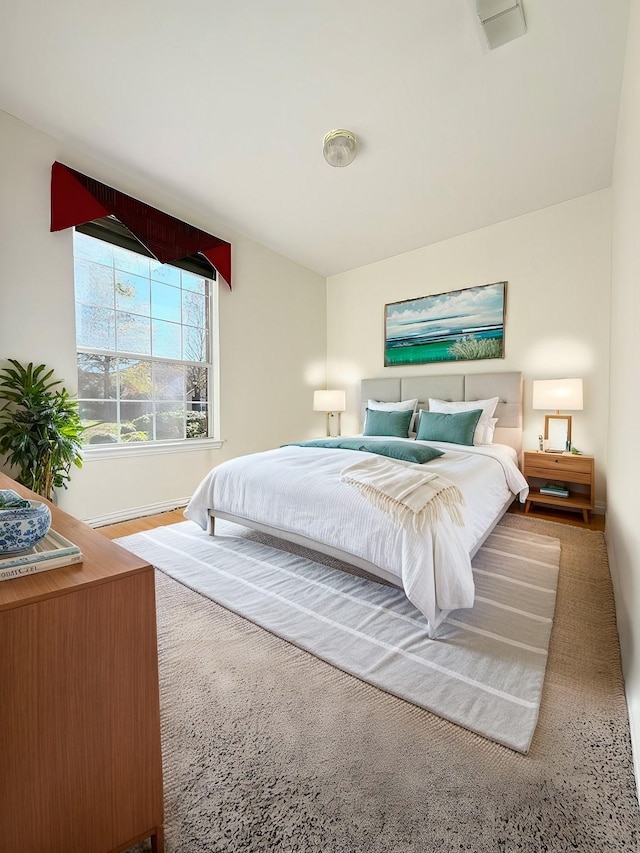 bedroom featuring carpet