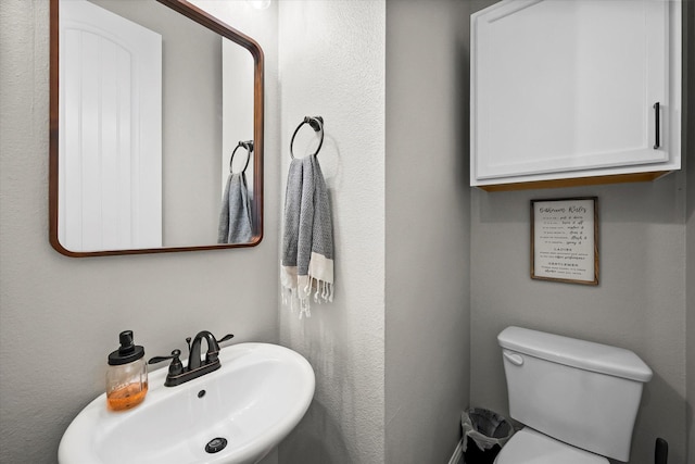 bathroom with sink and toilet