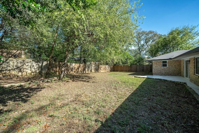 view of yard featuring a patio area