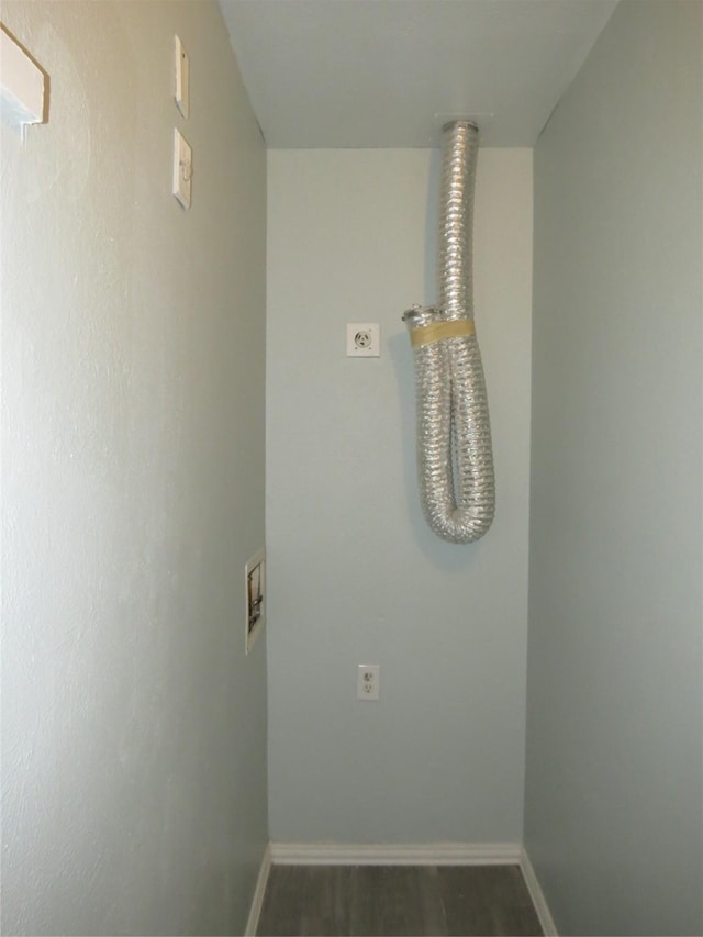 4715 N Galloway Ave Unit 104, Mesquite, TX 75150 - laundry room with hookup for an electric dryer, baseboards, and washer hookup
