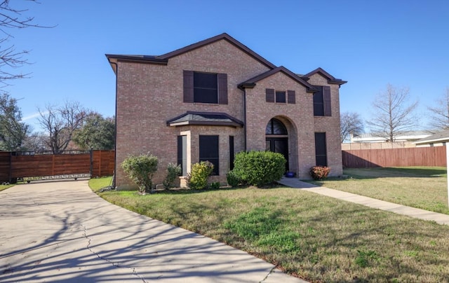 view of front of house with a front yard