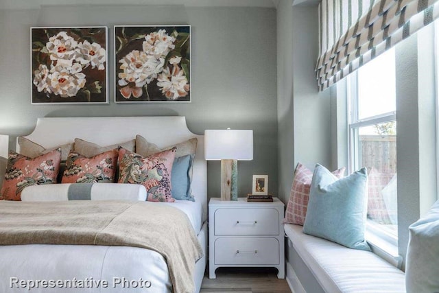 bedroom featuring hardwood / wood-style flooring